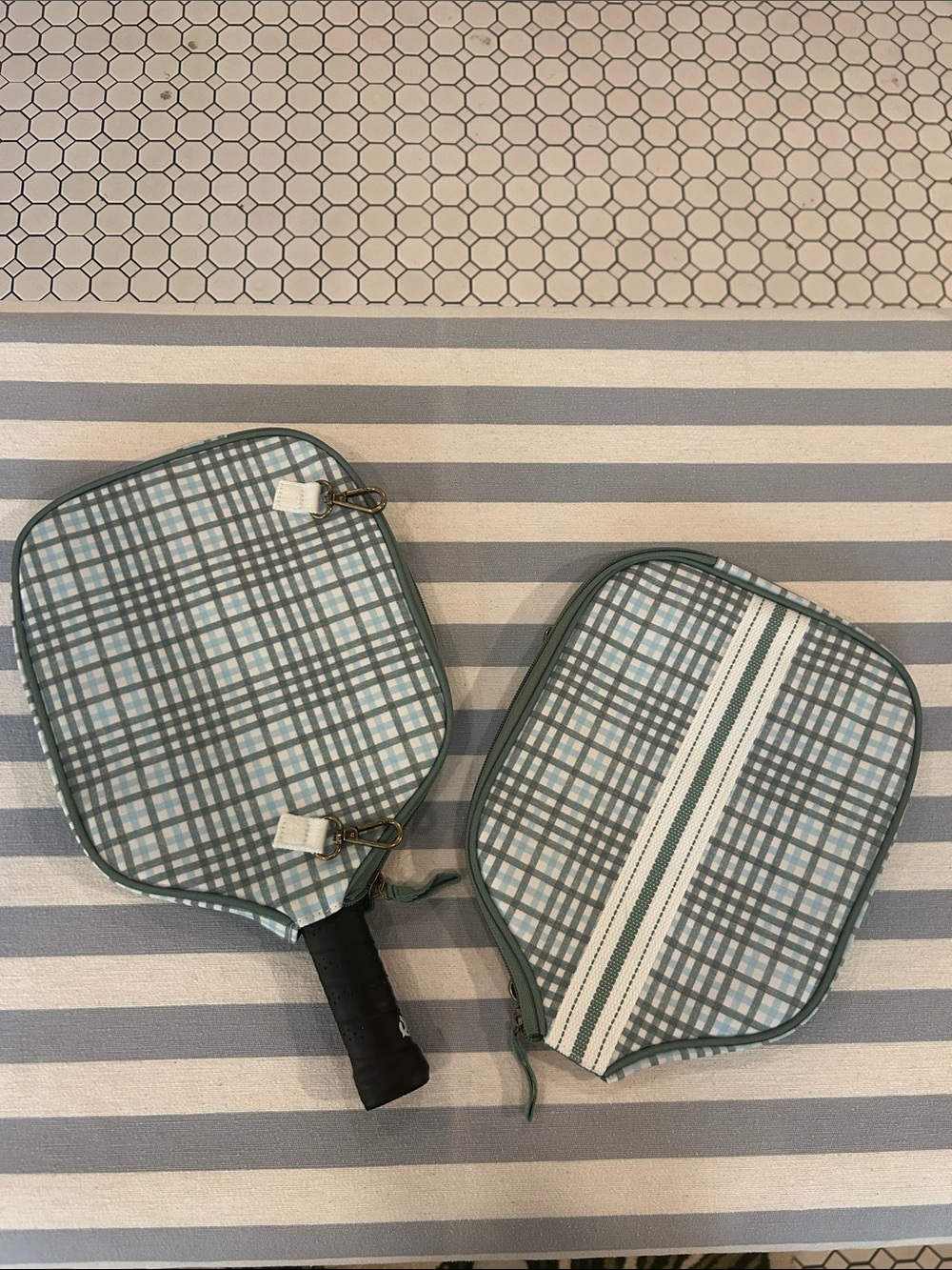 Target Plaid Paddle Covers in Blue-Green – Twin Pack